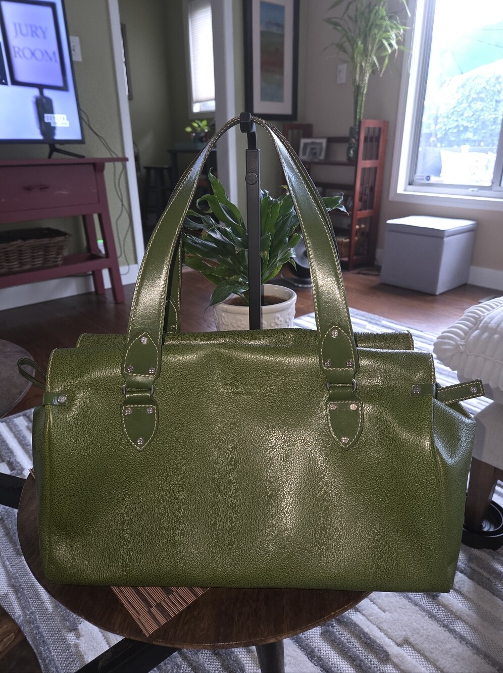 Kate Spade Green Leather Tote Bag